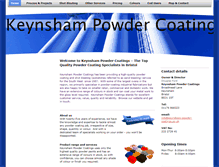 Tablet Screenshot of keynsham-powder-coatings.co.uk